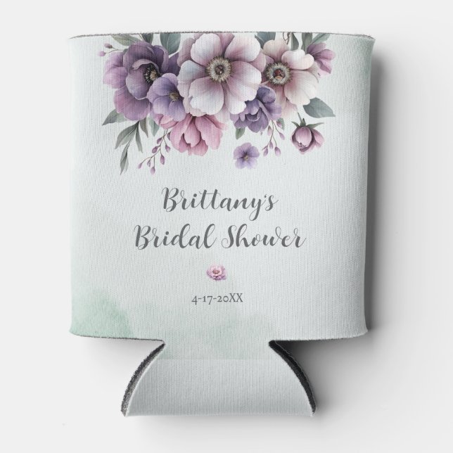 Brautparty Lavender & Green Floral Dosenkühler (Vorderseite)