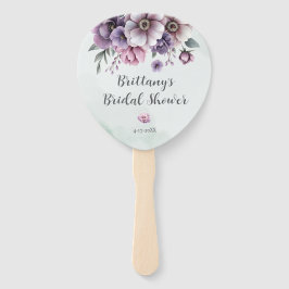 Brautparty Lavender & Green Floral Fächer