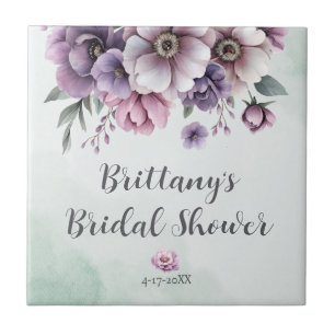 Brautparty Lavender & Green Floral Fliese