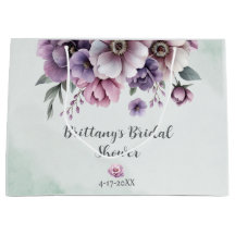 Brautparty Lavender & Green Floral Geschenktasche