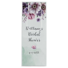 Brautparty Lavender & Green Floral Geschenktüte Für Weinflaschen