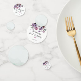 Brautparty Lavender & Green Floral Konfetti