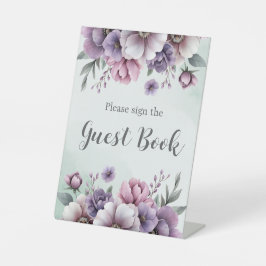 Brautparty Lavender & Green Floral Sockelschild