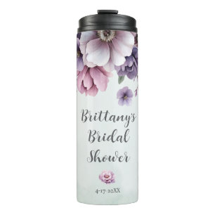 Brautparty Lavender & Green Floral Thermosbecher
