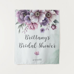 Brautparty Lavender & Green Floral Wandteppich