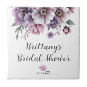 Brautparty Lavender Wasserfarbenfloral Fliese