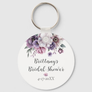 Brautparty Lavender Wasserfarbenfloral Schlüsselanhänger