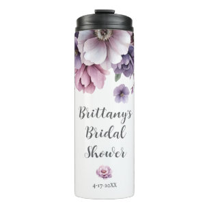 Brautparty Lavender Wasserfarbenfloral Thermosbecher