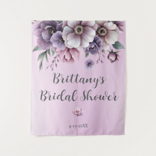 Brautparty Lavender Wasserfarbenfloral Wandteppich