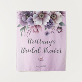 Brautparty Lavender Wasserfarbenfloral Wandteppich