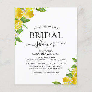 Brautparty Lemon Citrus Einladungen Flyer