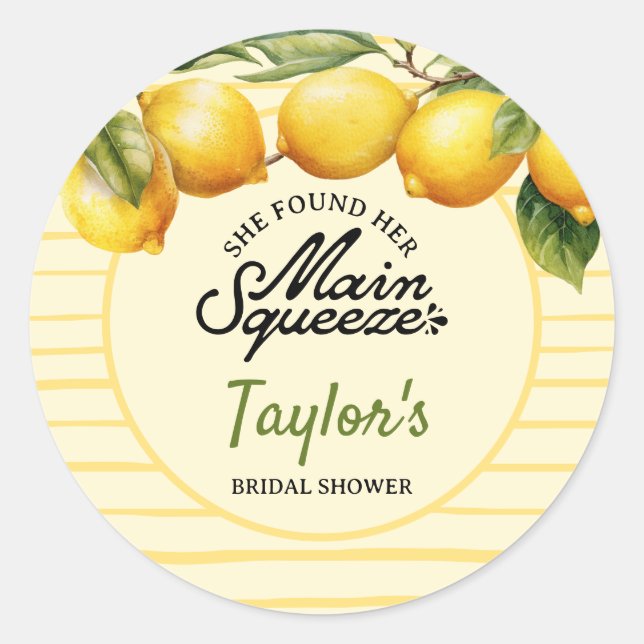 Brautparty Lemon Stickers (Vorderseite)