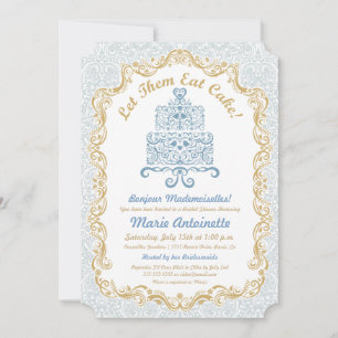 Brautparty Ließ sie essen Kuchen Einladung