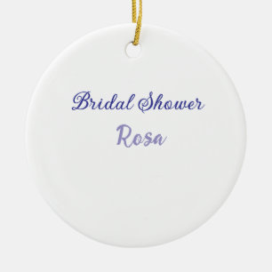 Brautparty lila Name Datum elegant hinzufügen Keramik Ornament