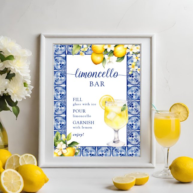 Brautparty Limoncello Bar Poster (Von Creator hochgeladen)
