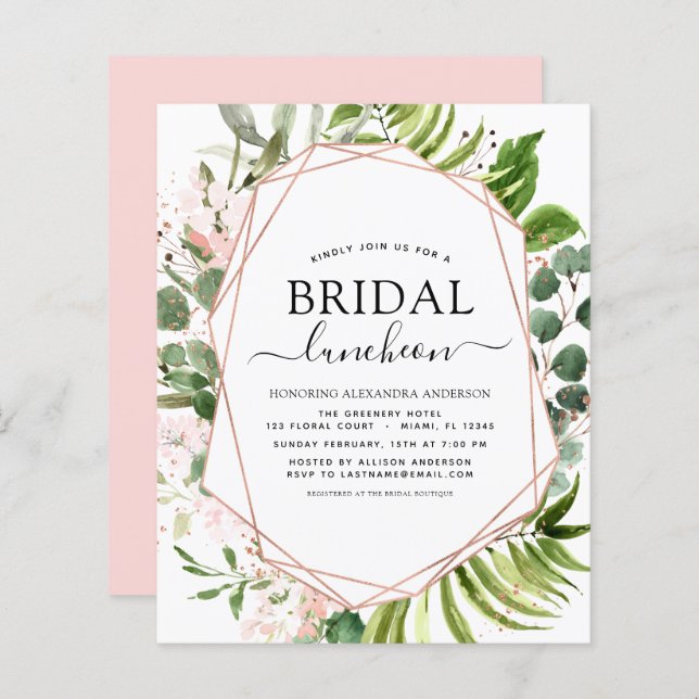 Brautparty Luncheon Grüne Eukalyptus (Vorne/Hinten)