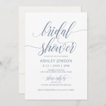 Brautparty Luxe Calligraphy Dusty Blue Floral