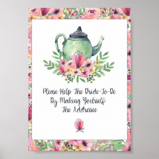 Brautparty Machen Sie sich selbst zum Adresssymbol Poster (Vorne)