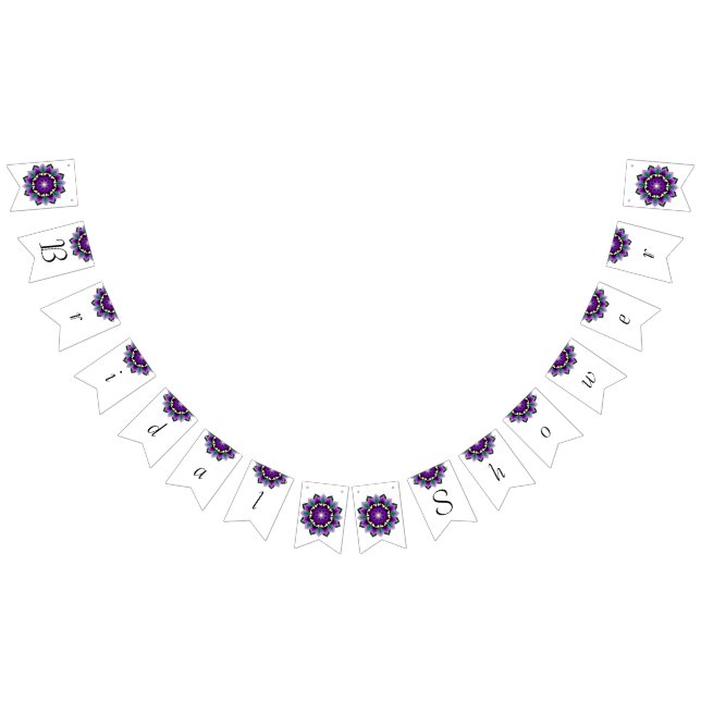 Brautparty. Mandala im lila Wimpelkette (Alle)
