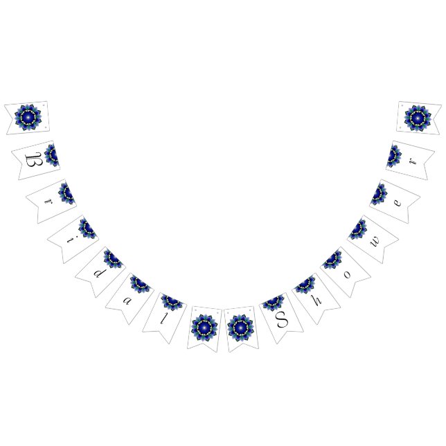 Brautparty. Mandala in dunkelblau Wimpelkette (Alle)