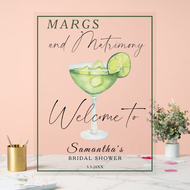 Brautparty Margarita Acrylschild (Hochzeit)