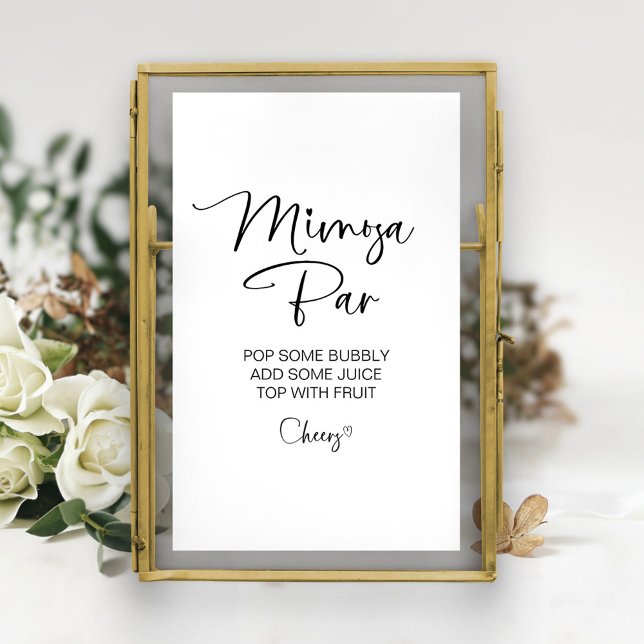 Brautparty Mimosa Bar Sign Poster (Von Creator hochgeladen)