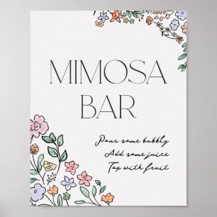 Brautparty Mimosa Sign Poster