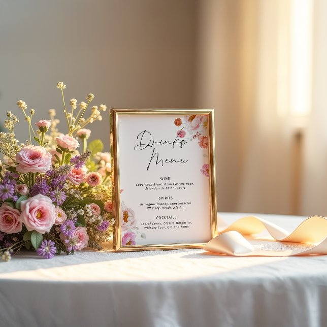 Brautparty mit farbenfrohen Blumengetränken Poster (Von Creator hochgeladen)