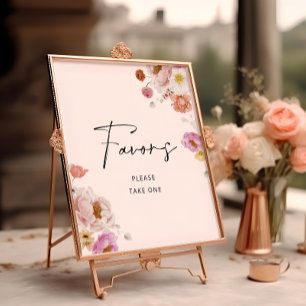 Brautparty mit farbigen Blumenfavoriten Poster