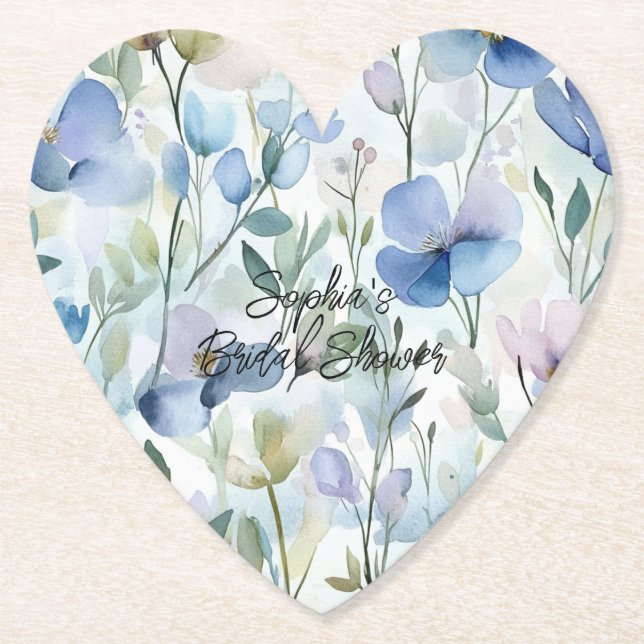 Brautparty mit hübschen violetten Blumen Untersetzer (Vorderseite)