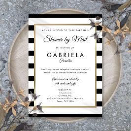 Brautparty mit klassischem Streifen nach Pfaden Einladung