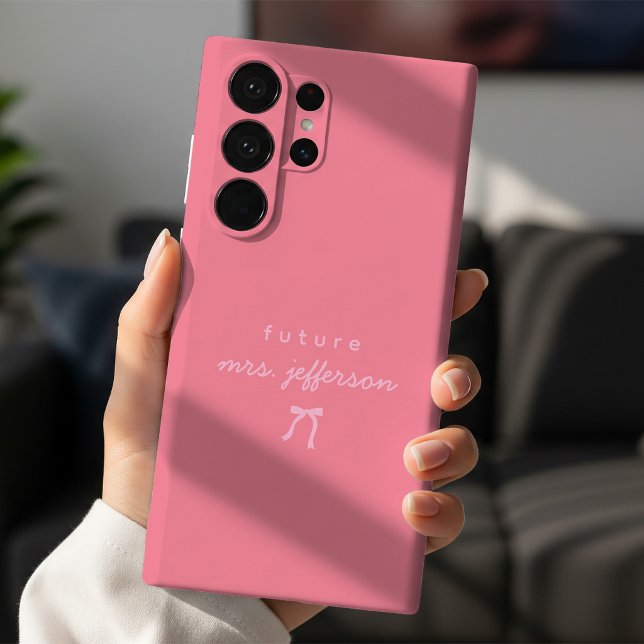 Brautparty mit modernem Skript | Junggesellinnenab Case-Mate iPhone Hülle (Future Mrs Bride To Be Phone Case | Custom Script Name Fiancée Engagement Announcement Phone Case )