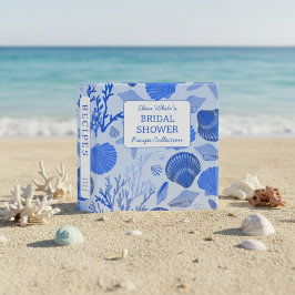Brautparty mit Muscheln Elegant Blau INDIVIDUELLES 3,8 Cm Ordner