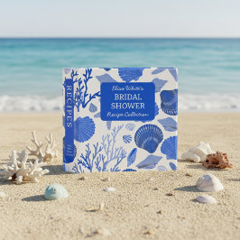 Brautparty mit Muscheln Elegant Blau INDIVIDUELLES 3,8 Cm Ordner