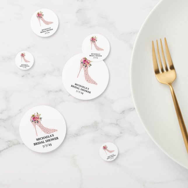 Brautparty mit rosa High Heels Konfetti (Gruppe)