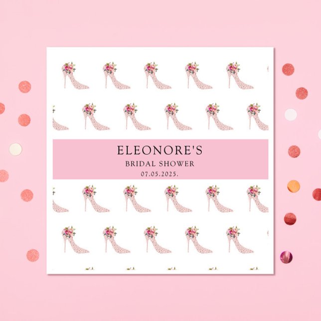 Brautparty mit rosa High Heels Serviette (Von Creator hochgeladen)