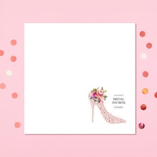 Brautparty mit rosa High Heels Serviette