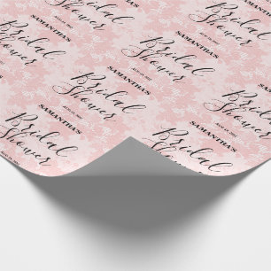 Brautparty mit rosa Spitze Geschenkpapier