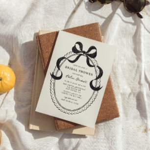 Brautparty mit schwarzer Hand Einladung