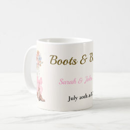 Brautparty mit Stiefeln & Bubbly Kaffeetasse