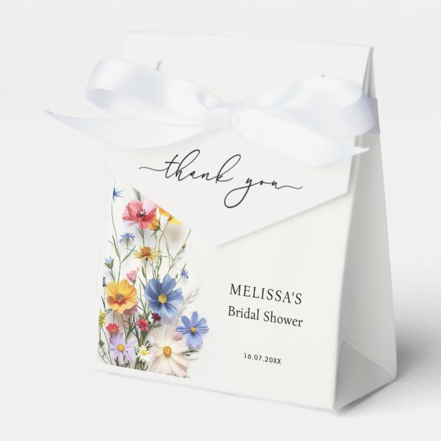Brautparty mit Wildblumen Geschenkschachtel (Vorderseite)