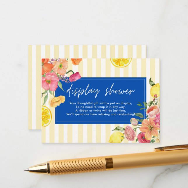 Brautparty mit Zitronenwasser mit Dusche Begleitkarte (Vorderseite/Rückseite Beispiel)