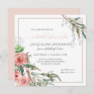 Brautparty Modern Floral Eukalyptus Watercolor Einladung