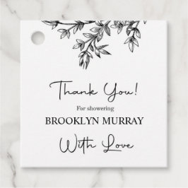 Brautparty, moderne Bridal, Schwarzweiß Geschenkanhänger