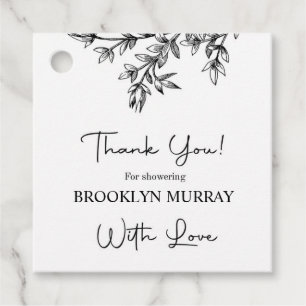 Brautparty, moderne Bridal, Schwarzweiß Geschenkanhänger