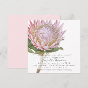 Brautparty Moderne Elegante Blume König Protea Einladung
