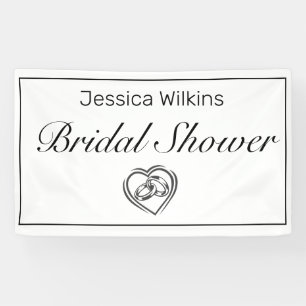 Brautparty Modernes Minimalistisches Schwarzes Sch Banner
