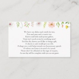 Brautparty Money Request Card Begleitkarte