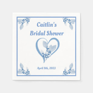 Brautparty Napkin - Thema Blaue Wasserfarbe Serviette