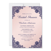 Brautparty Navy Blue und Blush